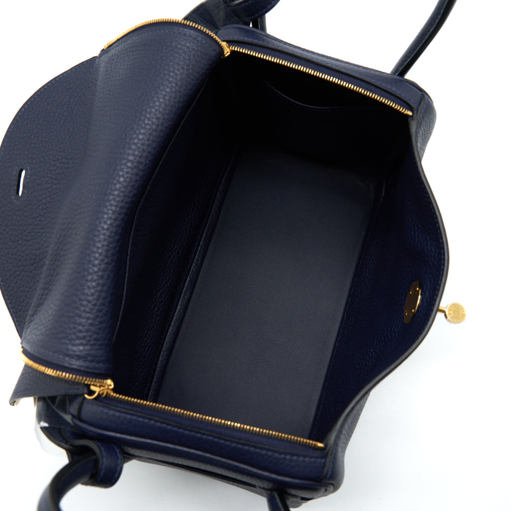 HERMES LINDY 26 CLEMENCE BLEU NUIT GHW