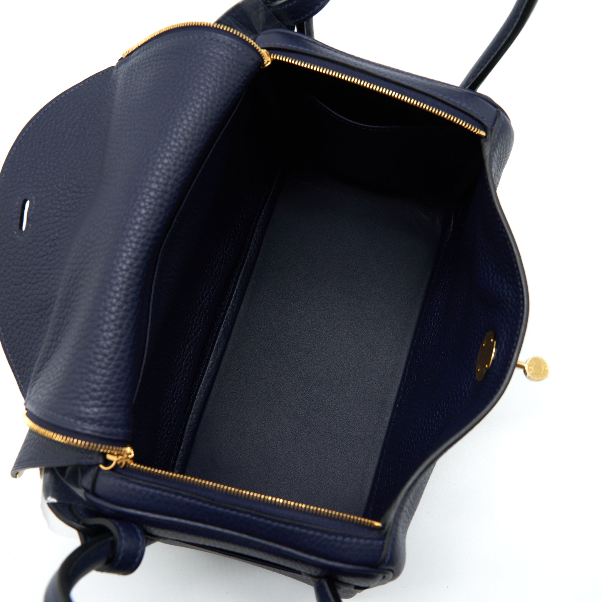 HERMES LINDY 26 CLEMENCE BLEU NUIT GHW
