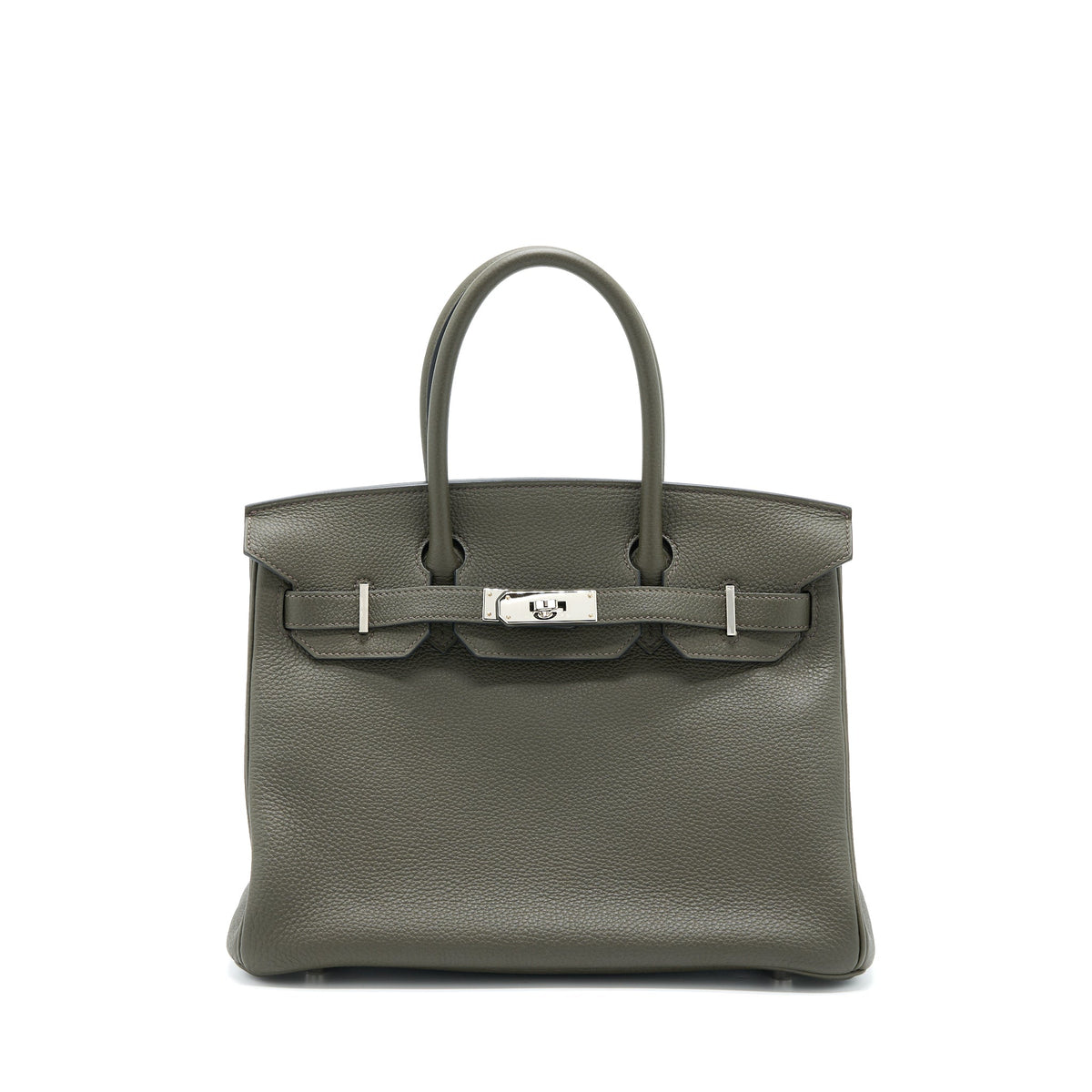 Hermes Birkin 30 Togo C6 Vert De Gris SHW With Extra Bag Charm