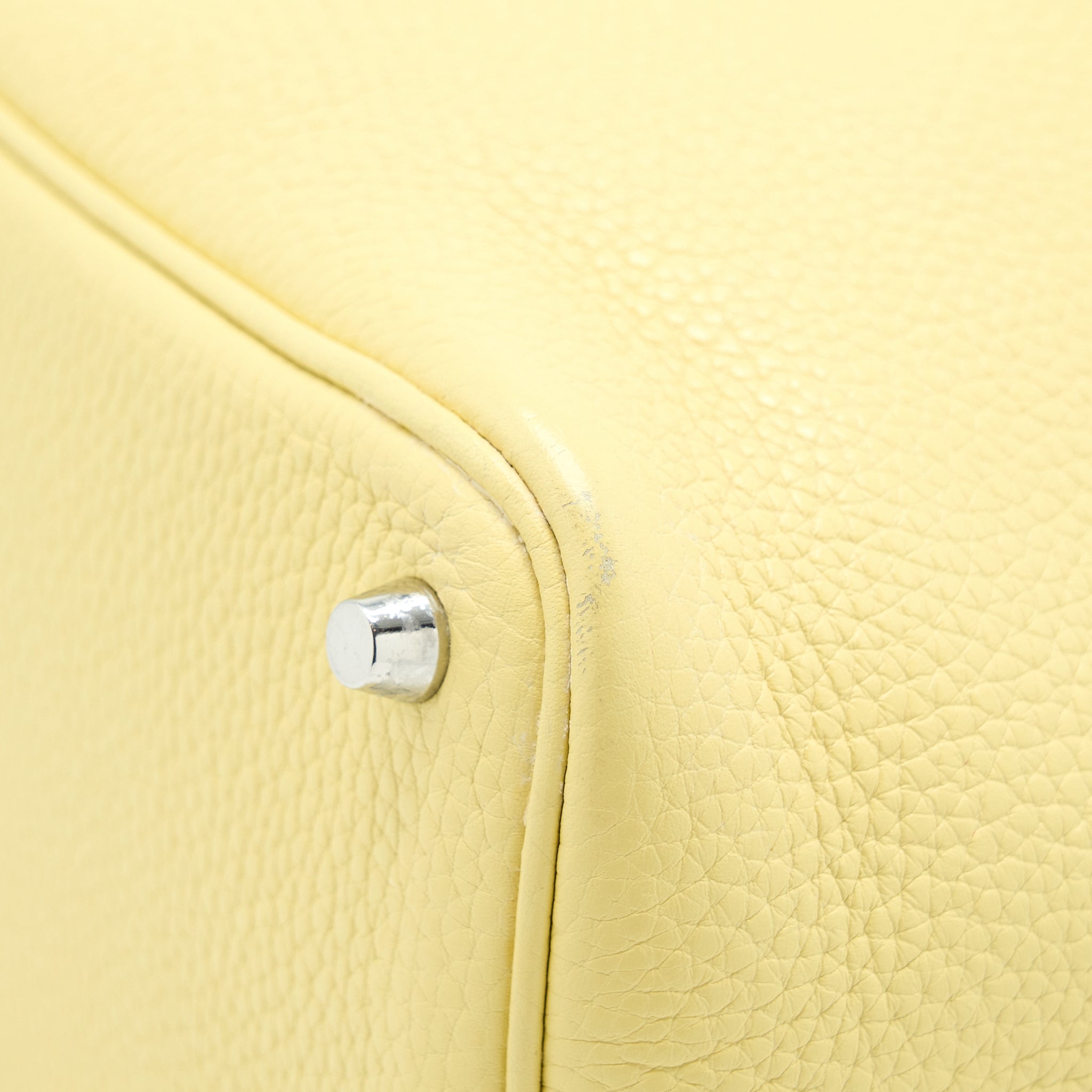 HERMES PICOTIN 18 LOCK BAG CLEMENCE JAUNE POUSSIN SHW