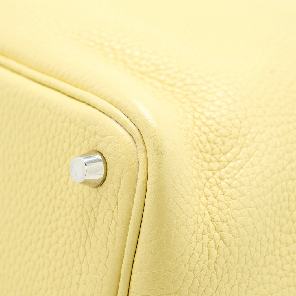 HERMES PICOTIN 18 LOCK BAG CLEMENCE JAUNE POUSSIN SHW