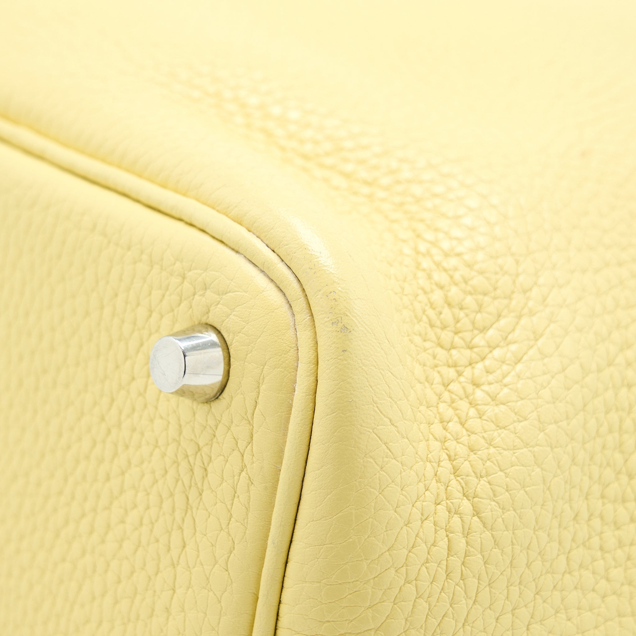 HERMES PICOTIN 18 LOCK BAG CLEMENCE JAUNE POUSSIN SHW