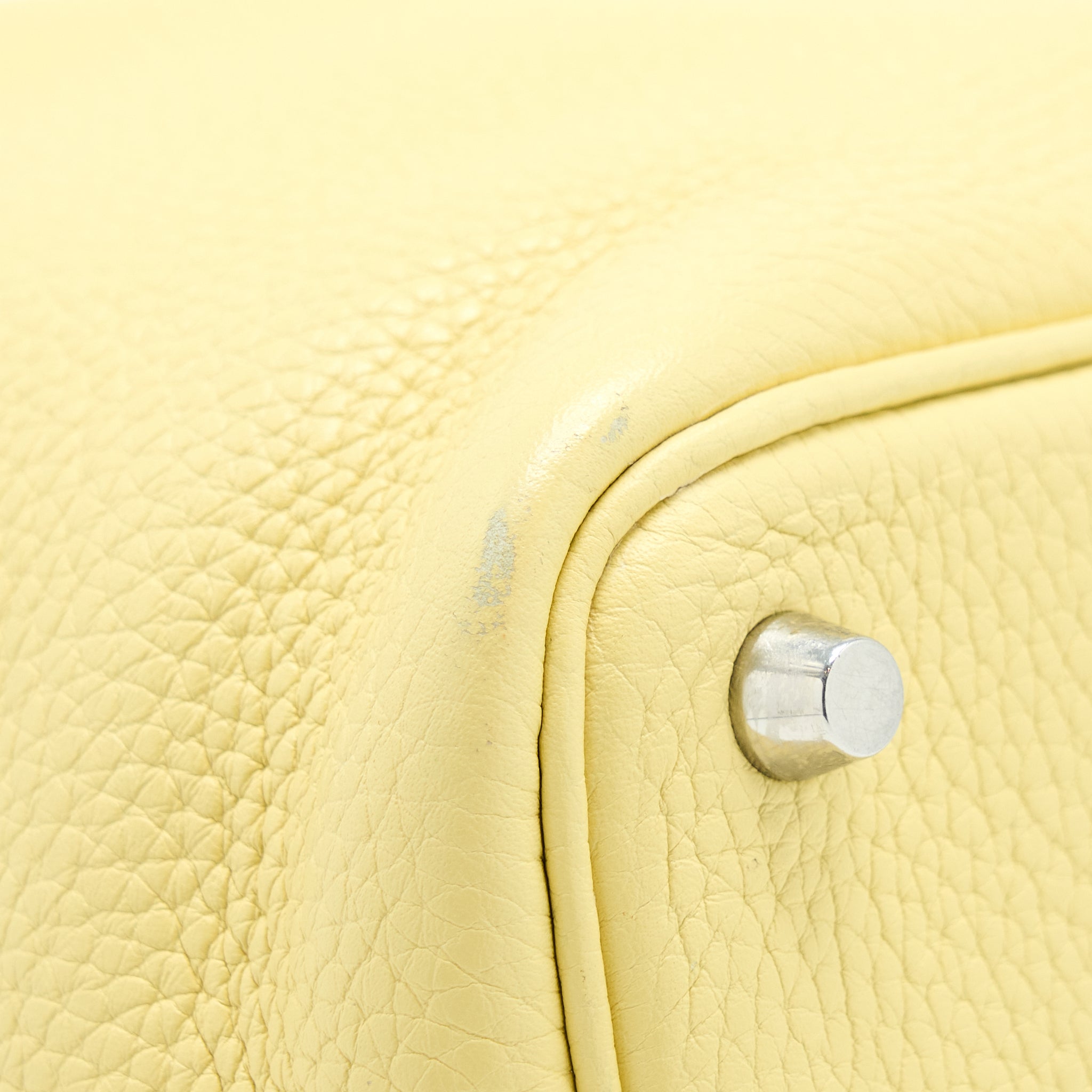 HERMES PICOTIN 18 LOCK BAG CLEMENCE JAUNE POUSSIN SHW