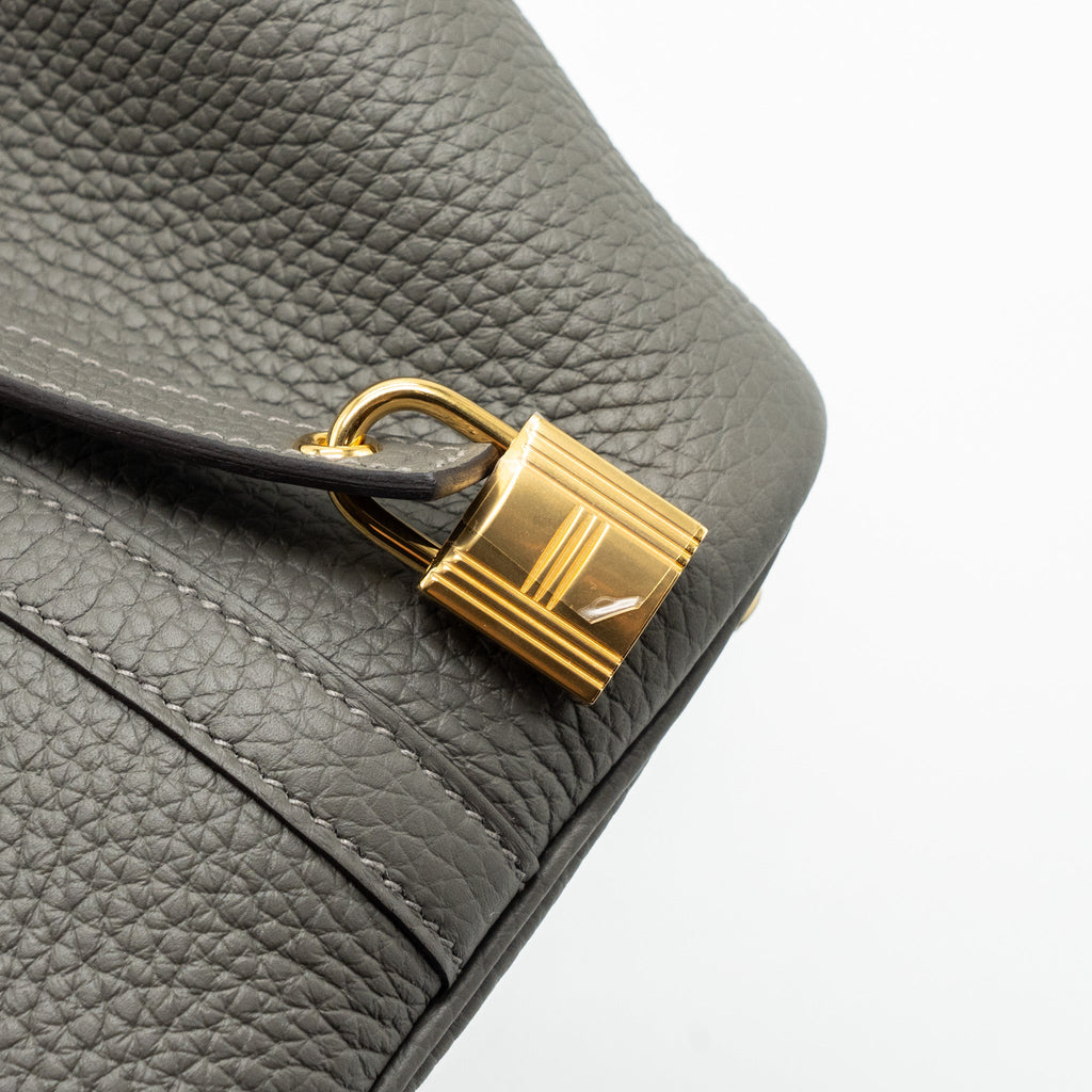 HERMES PICOTIN 18 LOCK BAG GRIS MEYER GHW