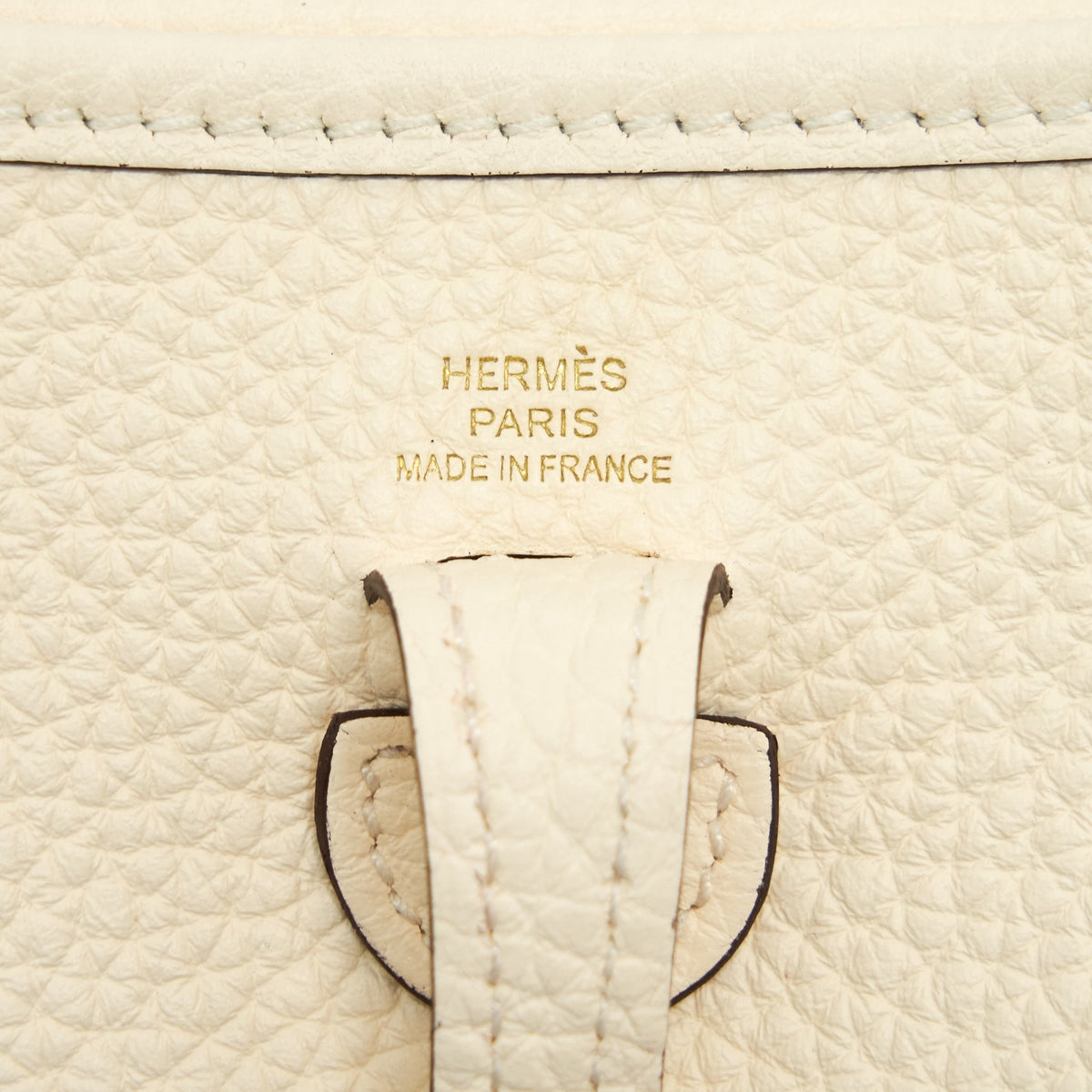 Hermes Mini Evelyne Nata GHW