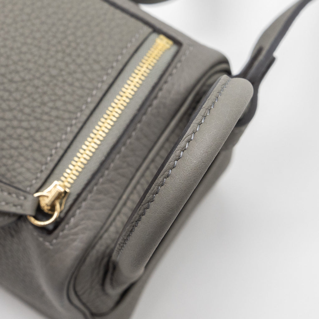 HERMES MINI LINDY CLEMENCE GRIS MEYER GHW