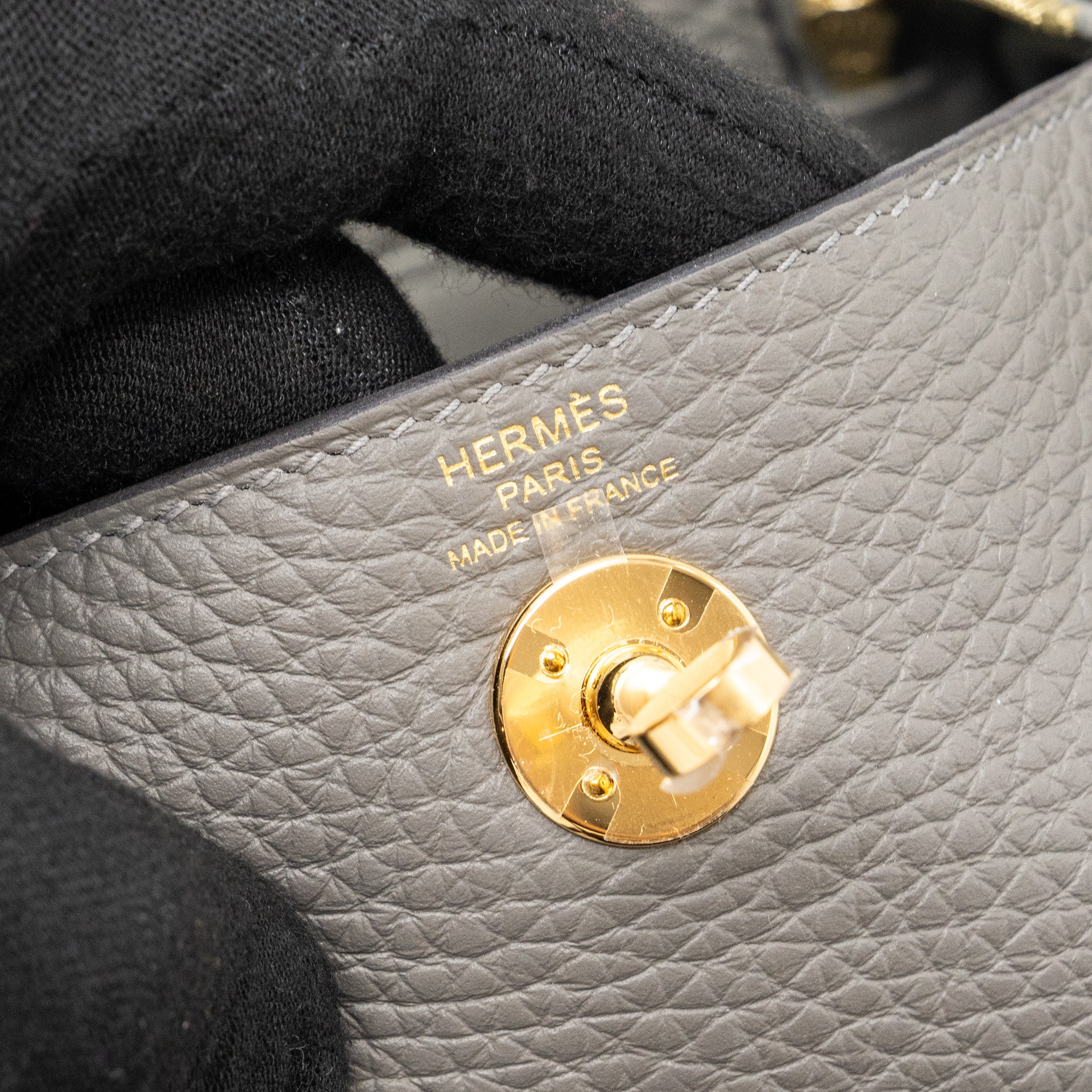 HERMES MINI LINDY CLEMENCE GRIS MEYER GHW