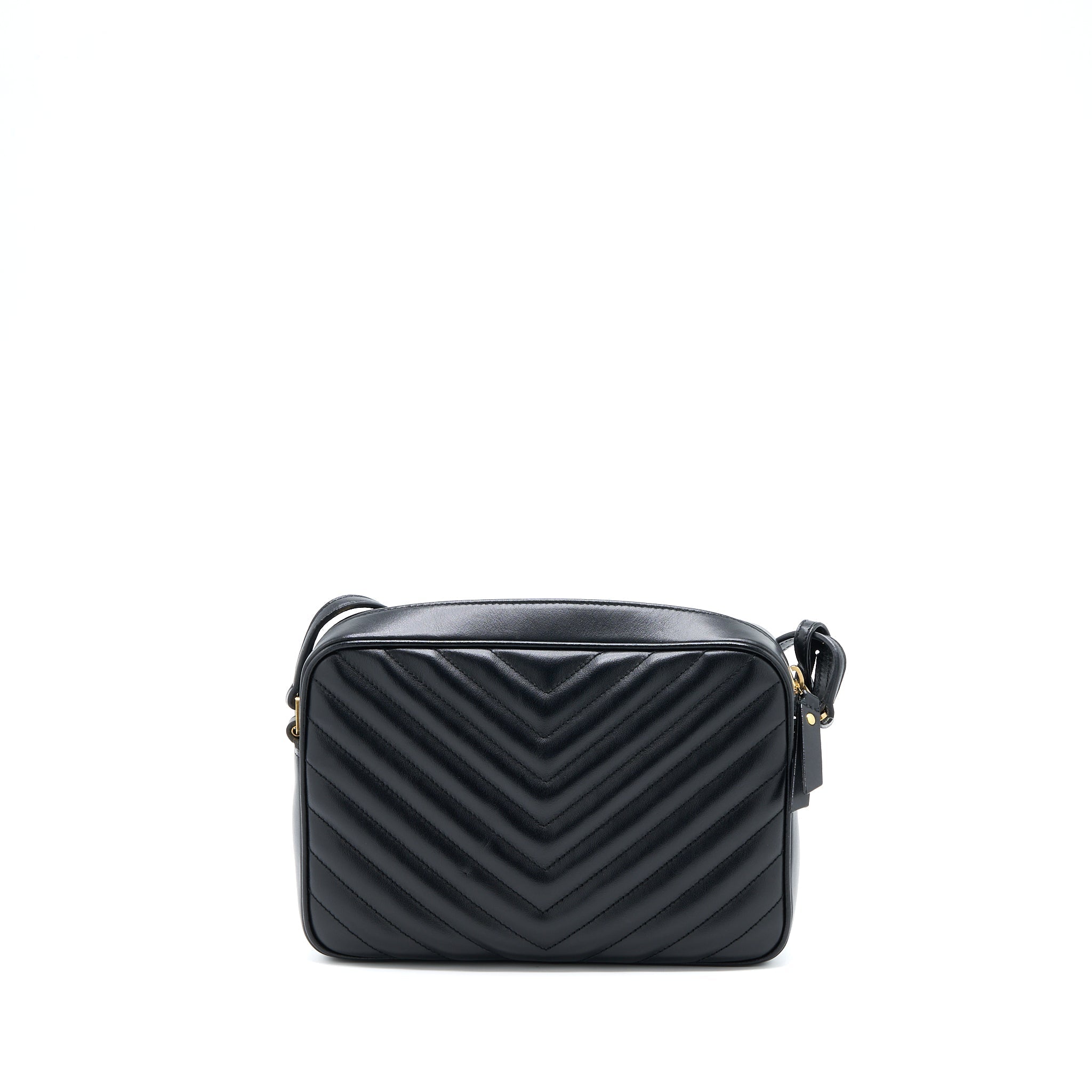 SAINT LAURENT/YSL LOU CAMERA BAG CALFSKIN BLACK GHW