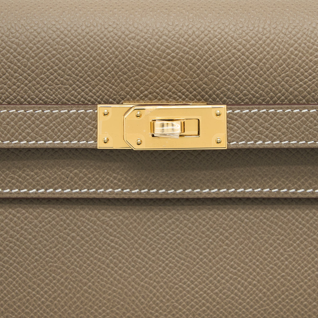 Hermes Classic Kelly to Go Epsom Etoupe GHW