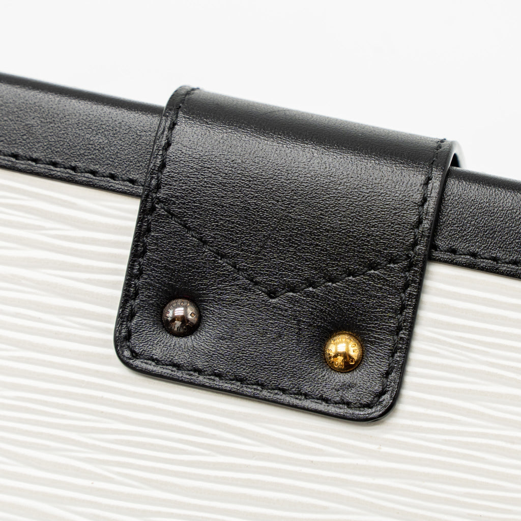 LOUIS VUITTON PETIT MALLE EPI WHITE/BLACK GHW