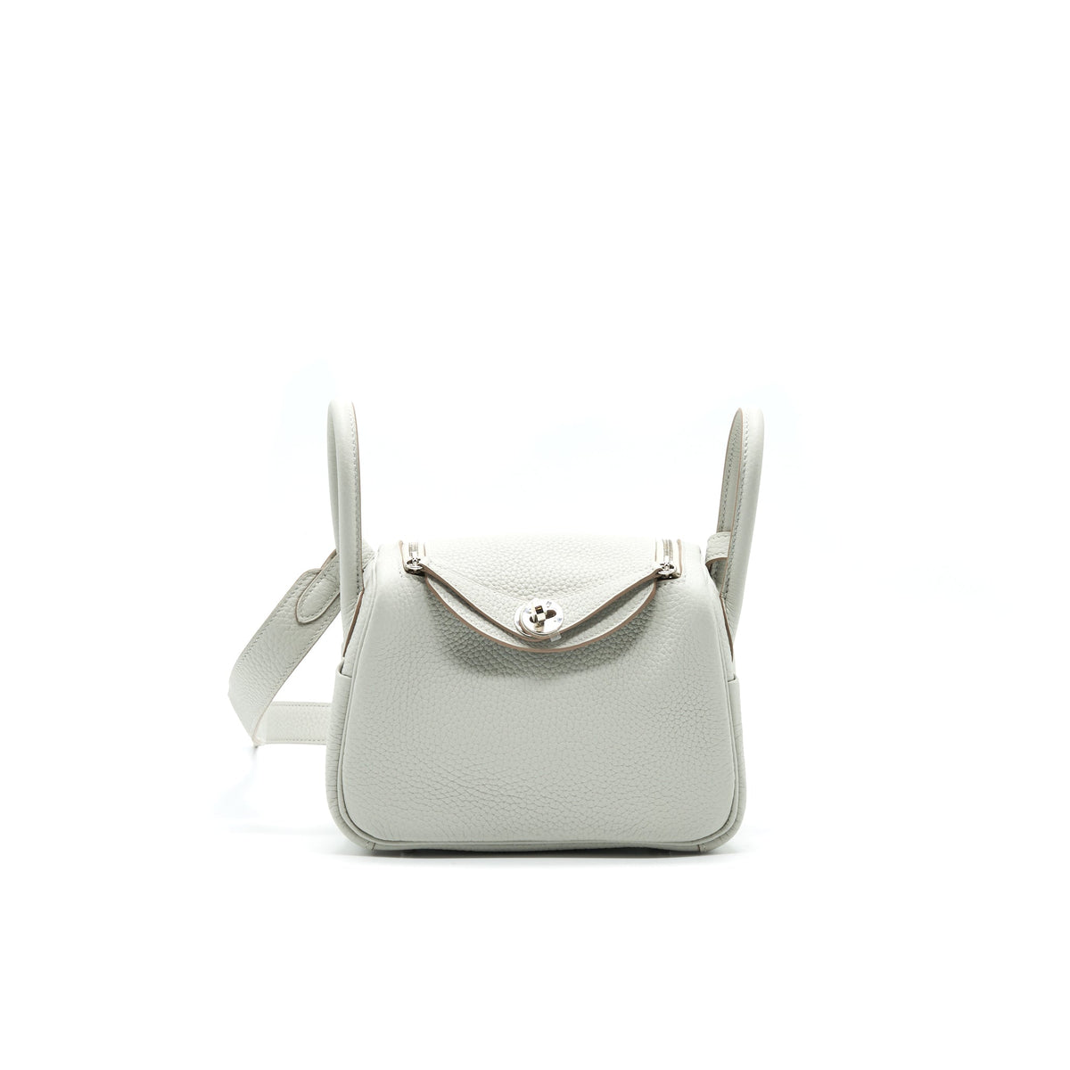 Hermes Mini Lindy 80 Gris Pale SHW