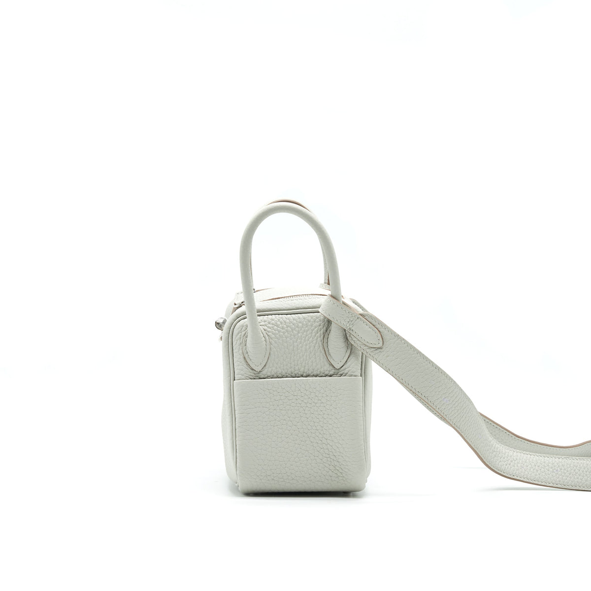 Hermes Mini Lindy 80 Gris Pale SHW