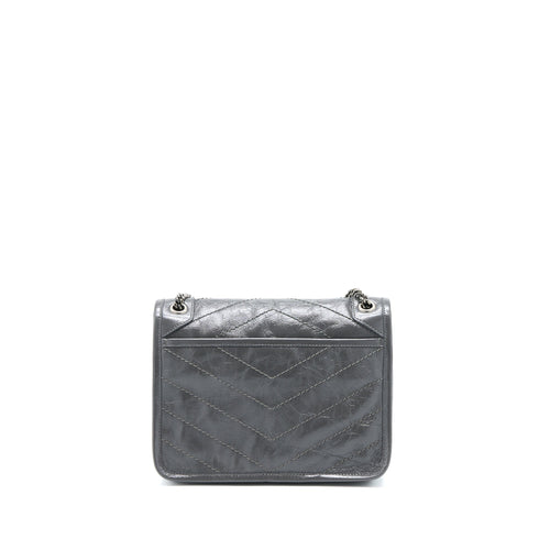 SAINT LAURENT/YSL NIKI BABY DARK GREY WITH GREY HARDWARE