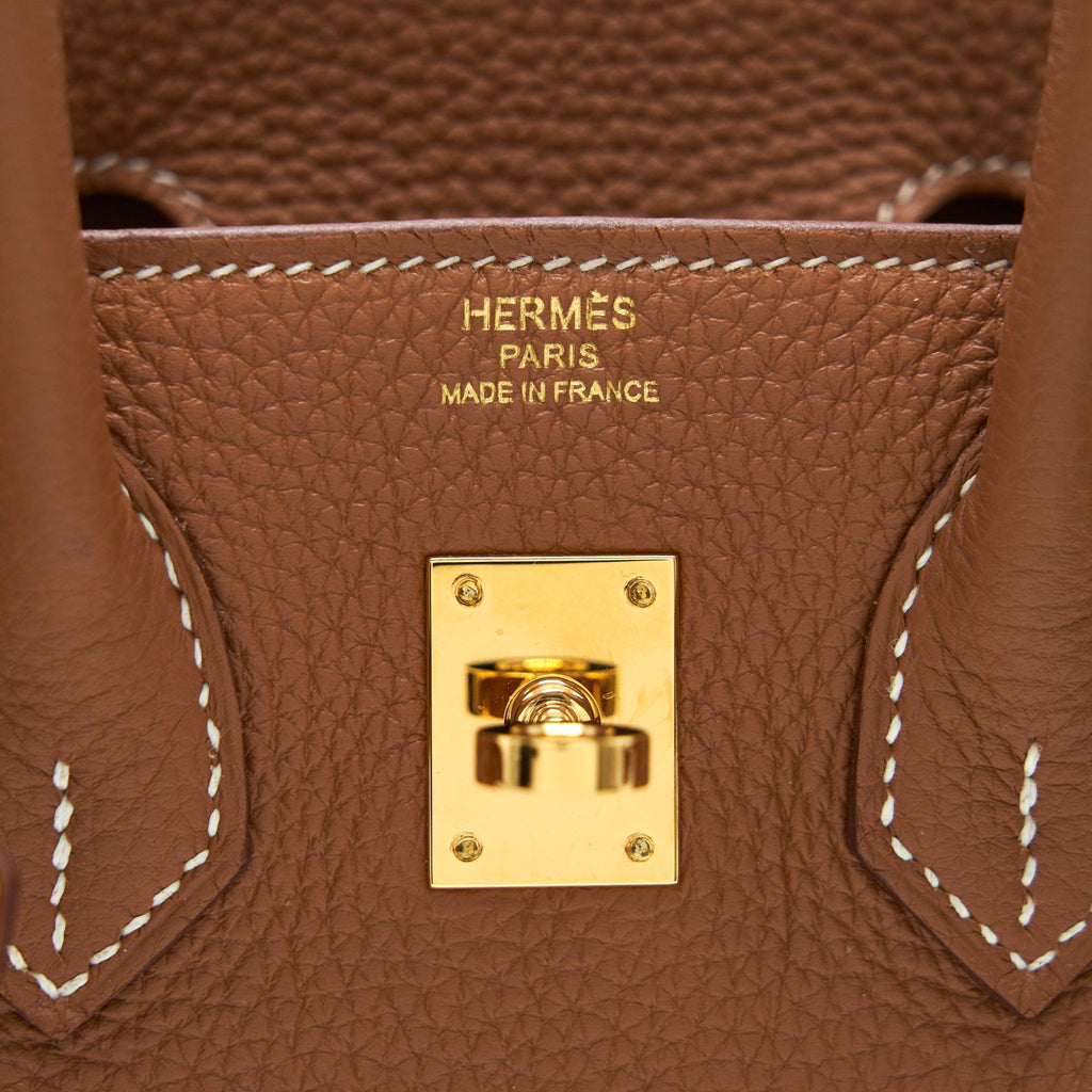 HERMES BIRKIN 25 GOLD WITH GHW TOGO