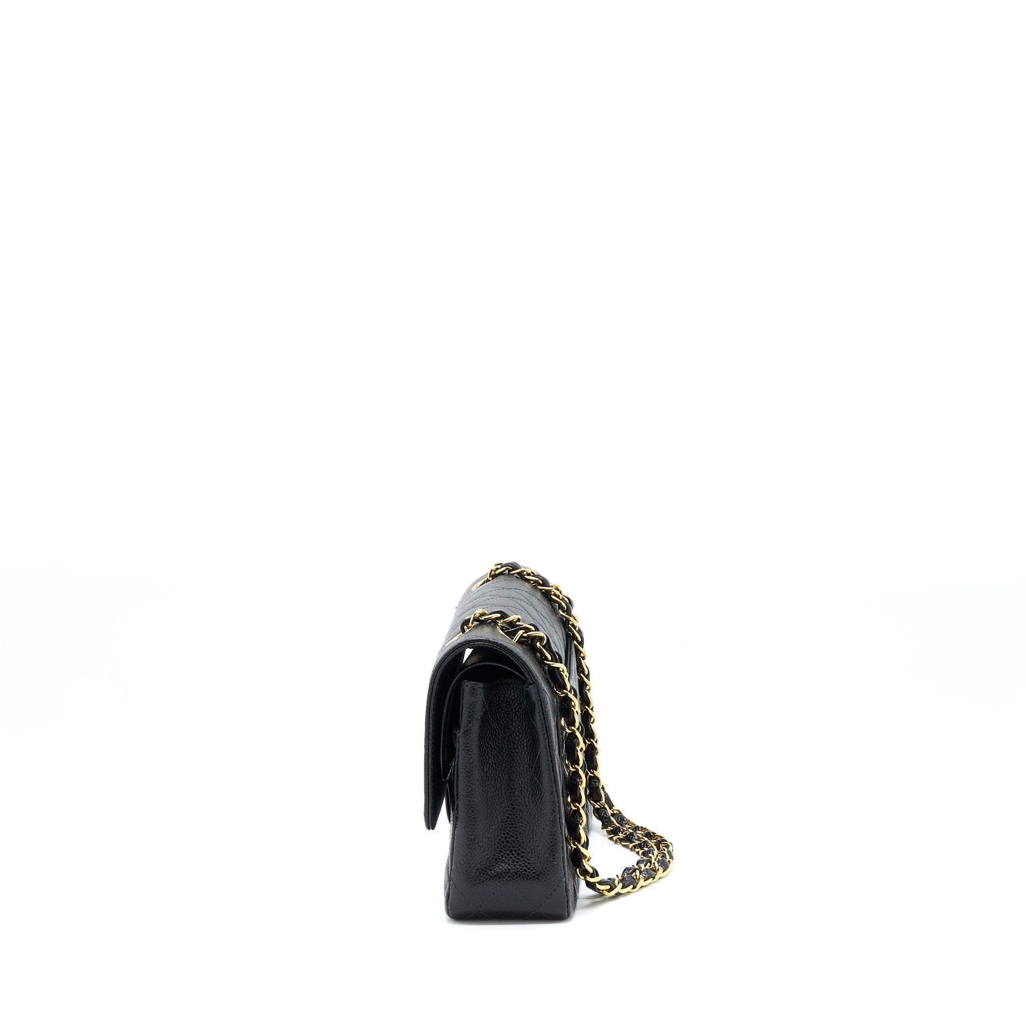 CHANEL CLASSIC DOUBLE FLAP BAG CAVIAR BLACK GHW