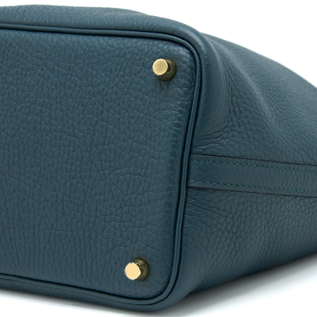 Hermes Picotin 18 Lock Bag Clemence 6O Vert Cypress GHW