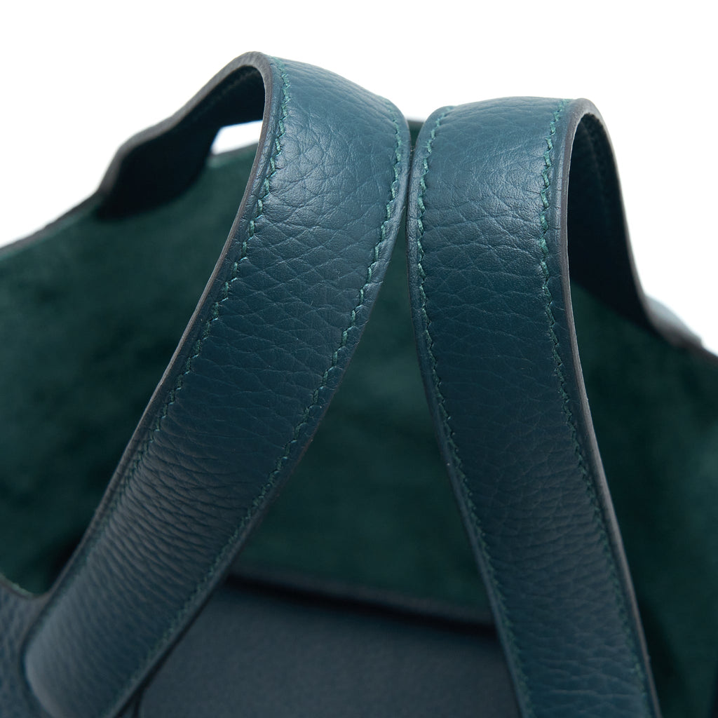 Hermes Picotin 18 Lock Bag Clemence 6O Vert Cypress GHW