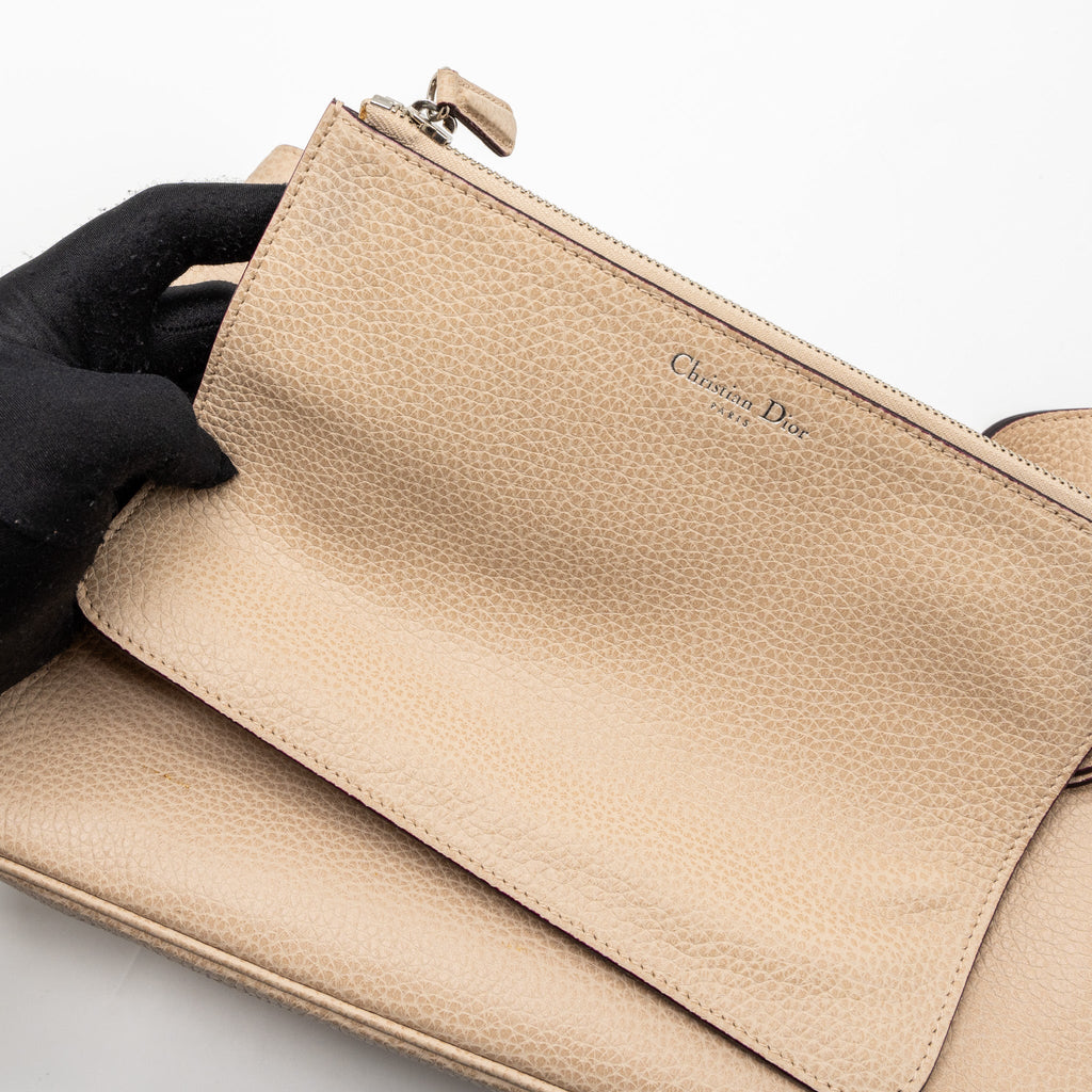 DIOR DIORISSIMO BAG CALFSKIN BEIGE/PINK SHW