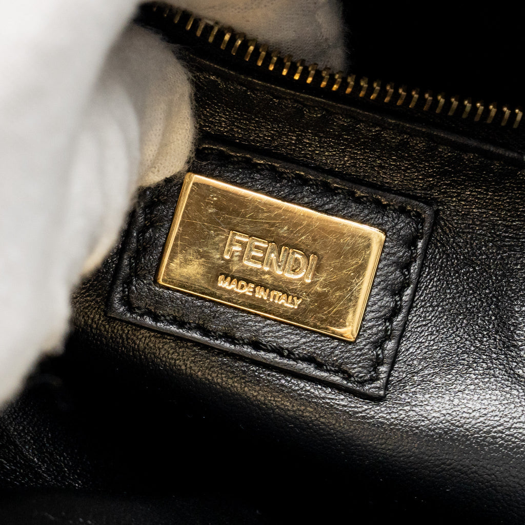 FENDI MINI PEEKABOO LAMBSKIN BLACK GHW