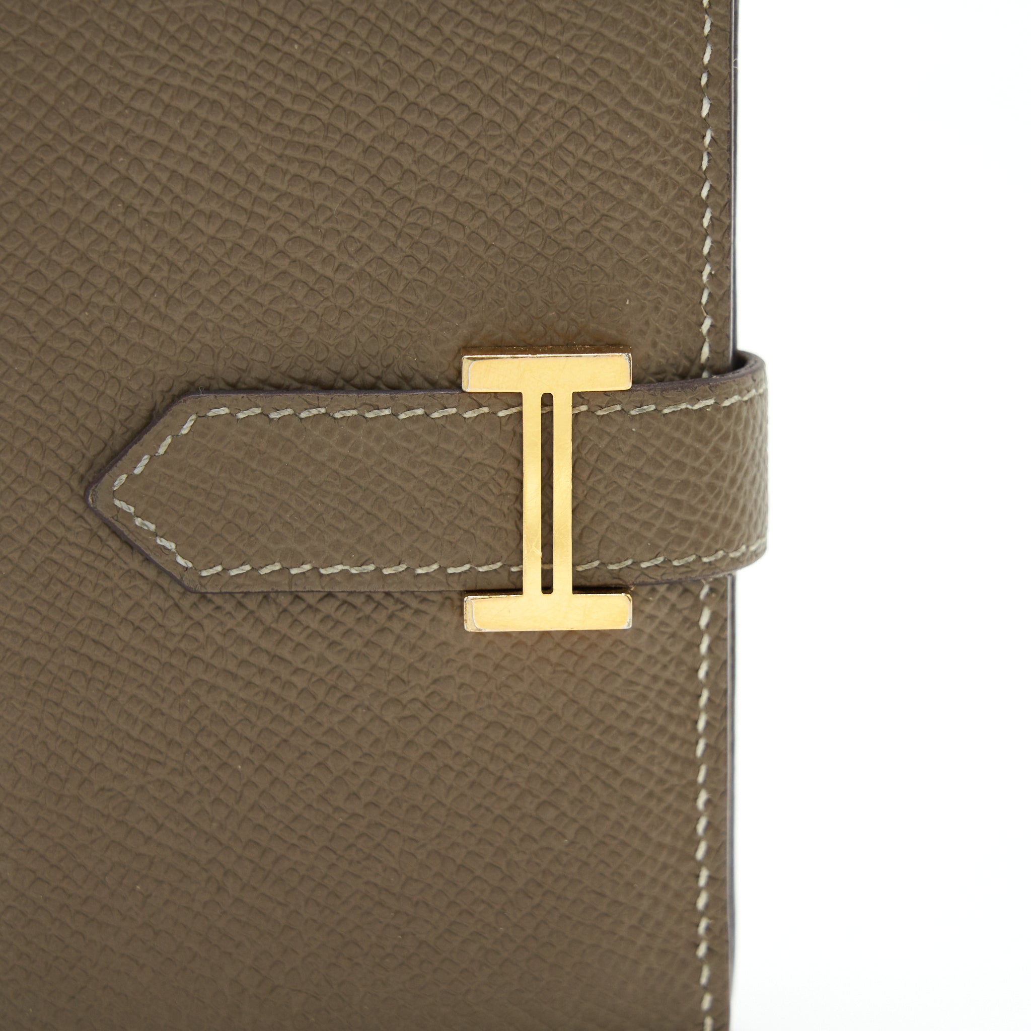 HERMES BEARN CARD HOLDER ETOUPE GHW