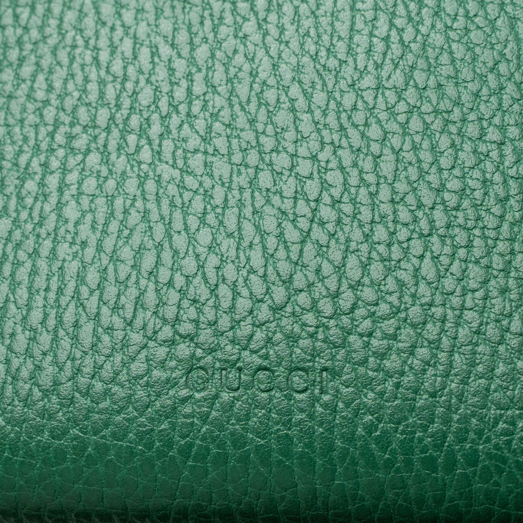 GUCCI DIONYSUS WALLET ON CHAIN CALFSKIN GREEN MULTICOLOUR HARDWARE