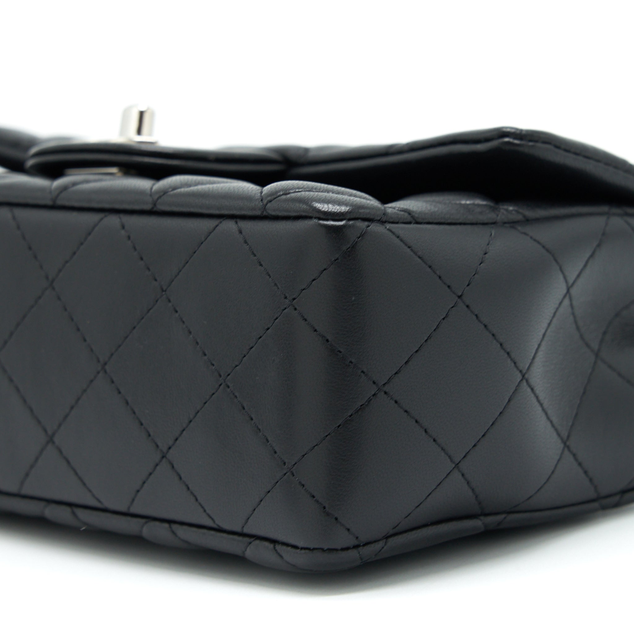 CHANEL MINI RECTANGULAR LAMBSKIN BLACK SHW