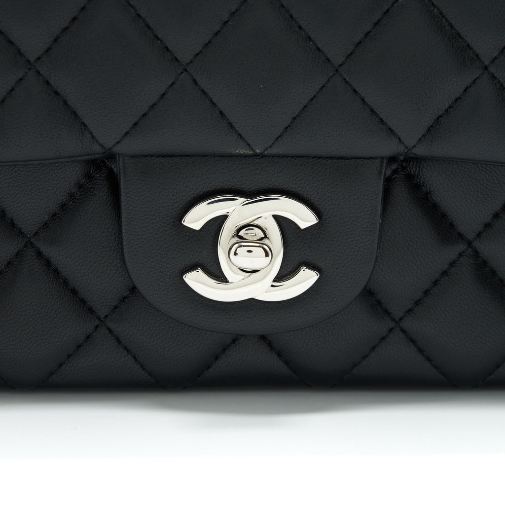 CHANEL MINI RECTANGULAR LAMBSKIN BLACK SHW