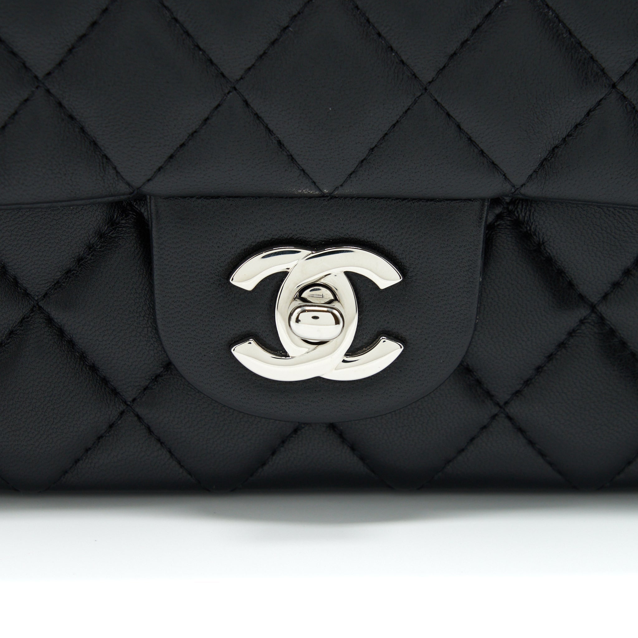 CHANEL MINI RECTANGULAR LAMBSKIN BLACK SHW