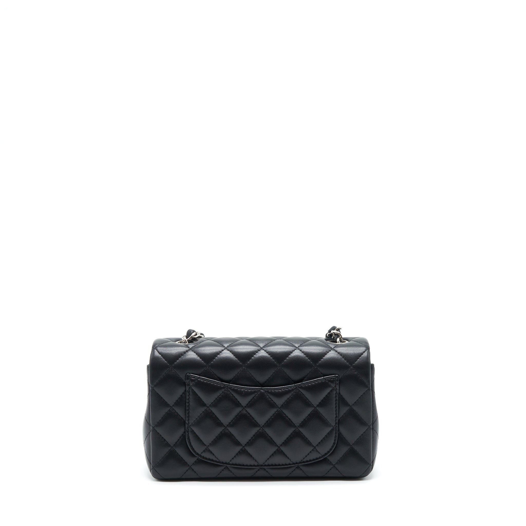 CHANEL MINI RECTANGULAR LAMBSKIN BLACK SHW