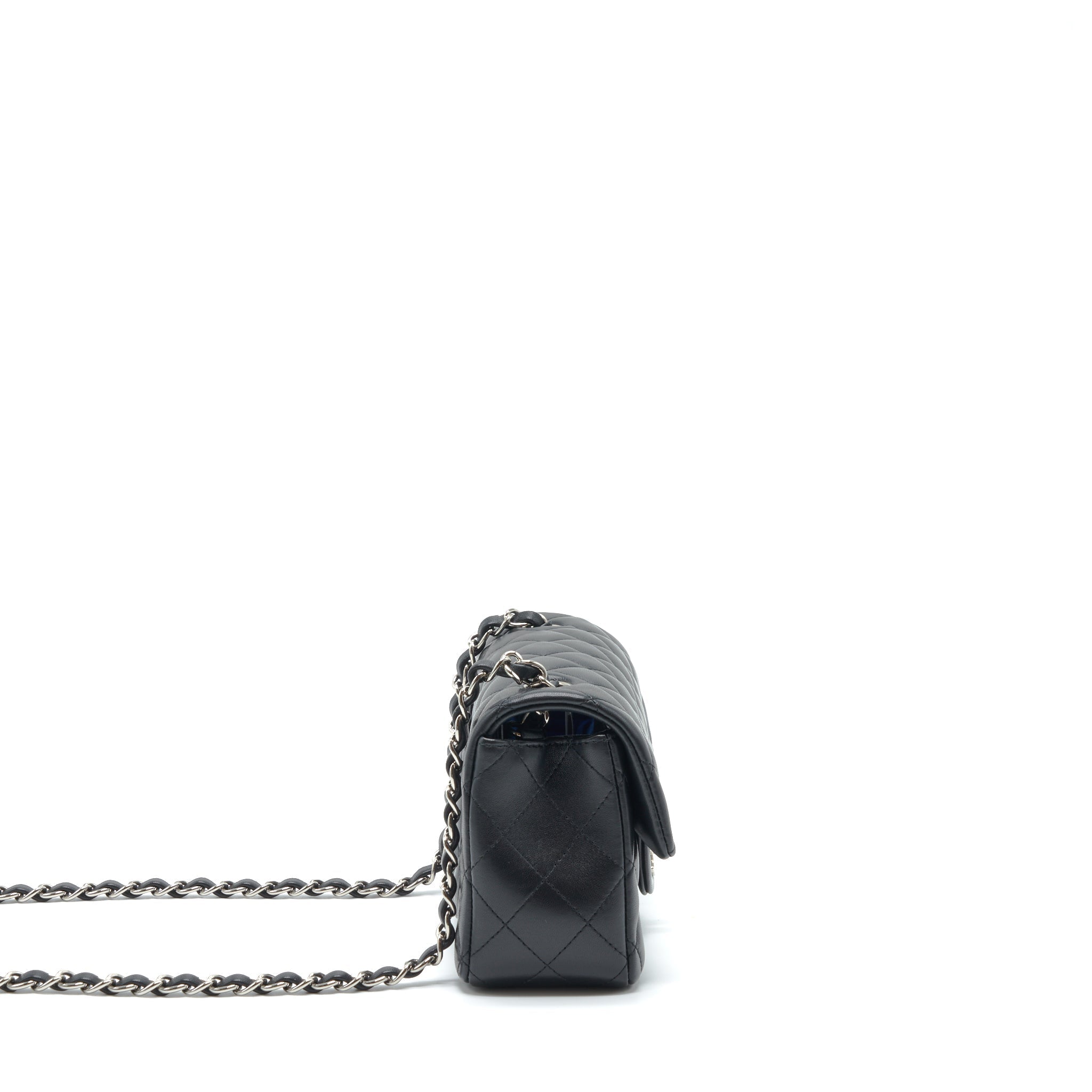 CHANEL MINI RECTANGULAR LAMBSKIN BLACK SHW
