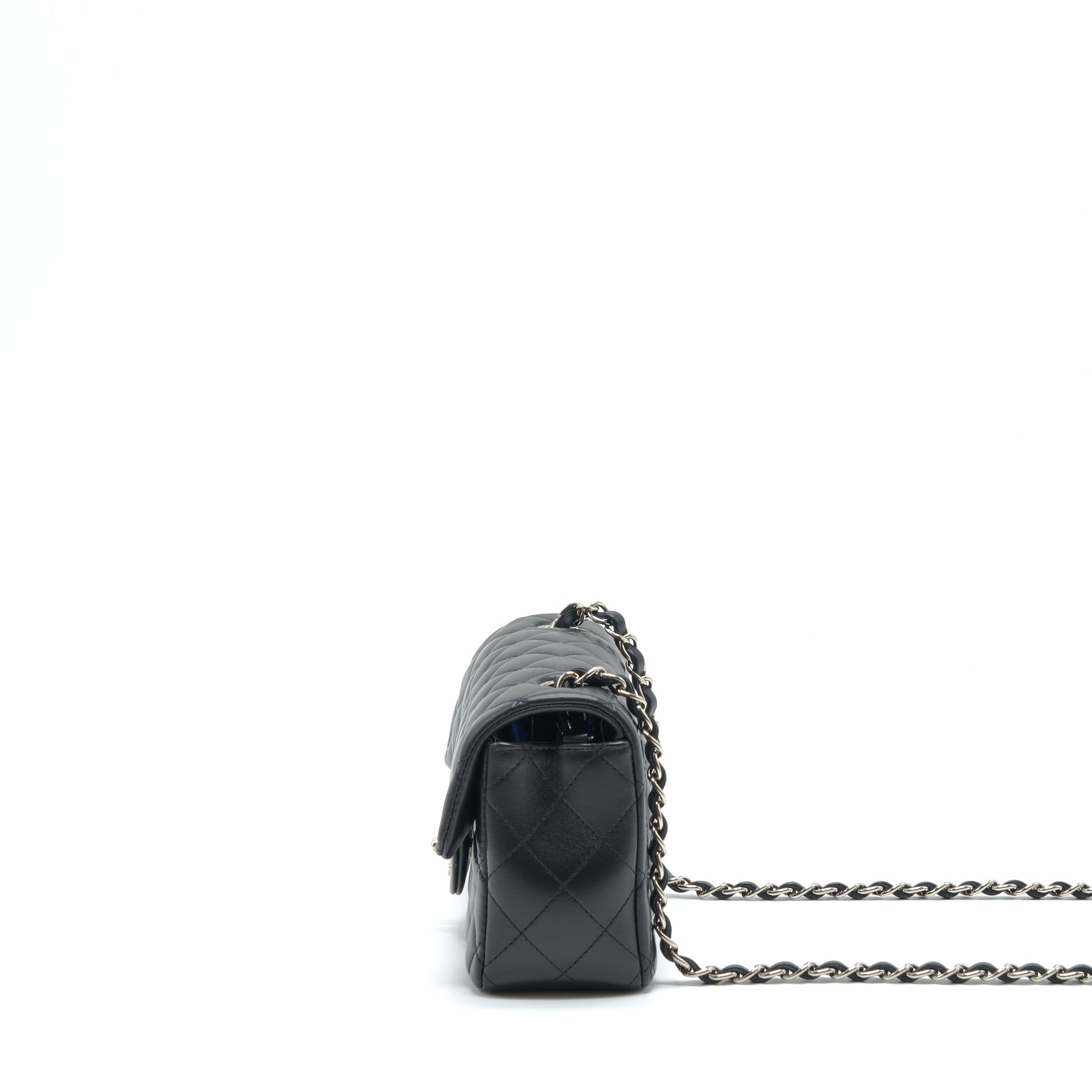 CHANEL MINI RECTANGULAR LAMBSKIN BLACK SHW