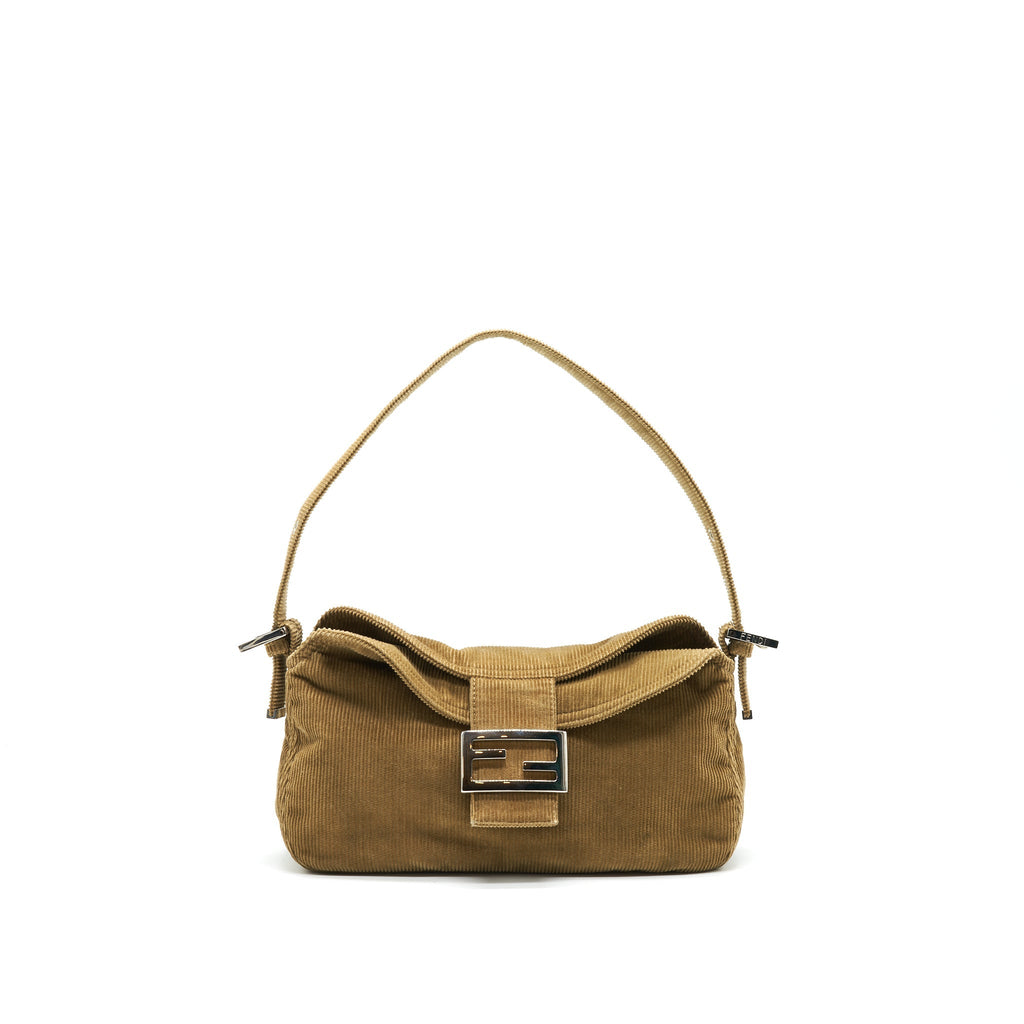 FENDI VINTAGE NYLON BAGUETTE BAG LIGHT BROWN SHW