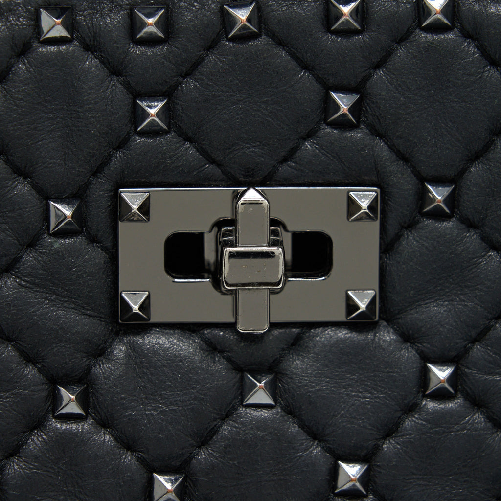 VALENTINO GARAVANI ROCKSTUD TOTE/SHOULDER BAG BLACK SHW