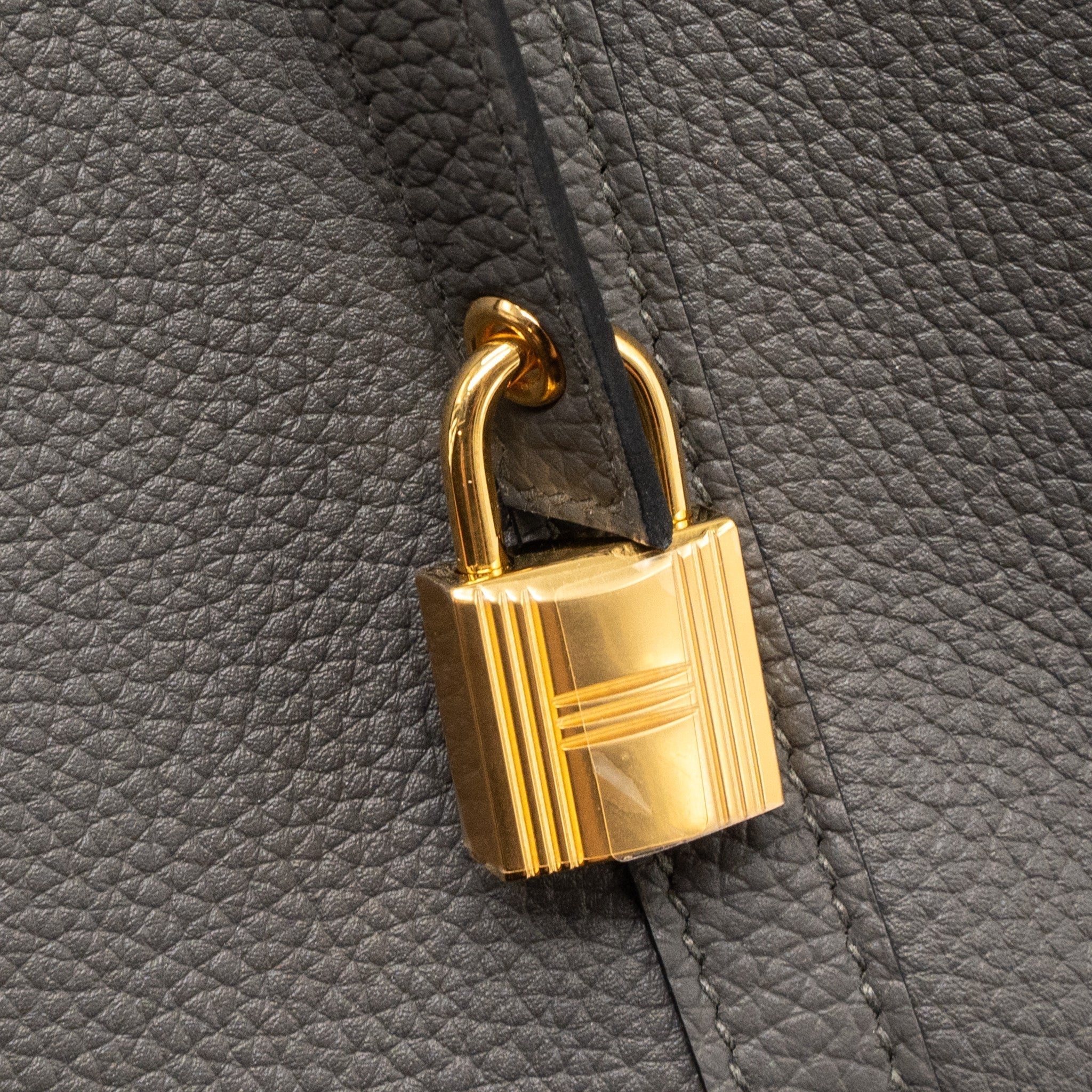 HERMES PICOTIN 18 LOCK BAG TAURILLON MAURICE GRAPHITE GHW