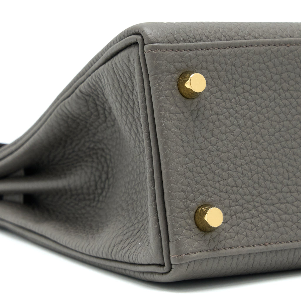 Hermes Kelly 25 Togo Gris Etain GHW