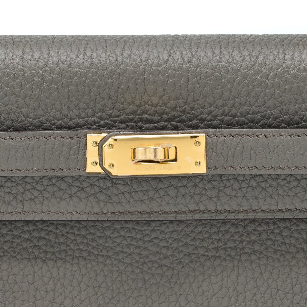 Hermes Kelly 25 Togo Gris Etain GHW