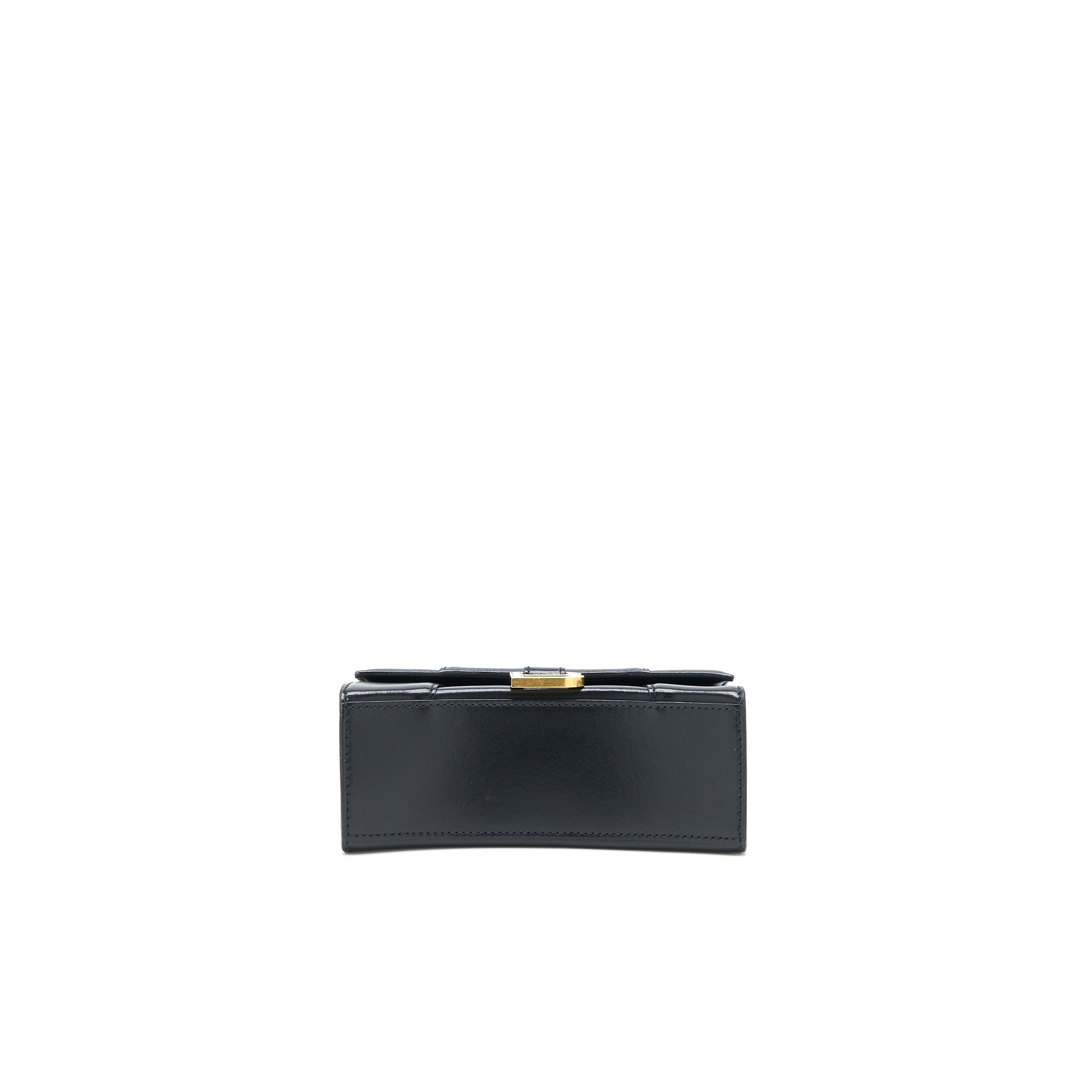 BALENCIAGA HOURGLASS XS CALFSKIN BLACK GHW