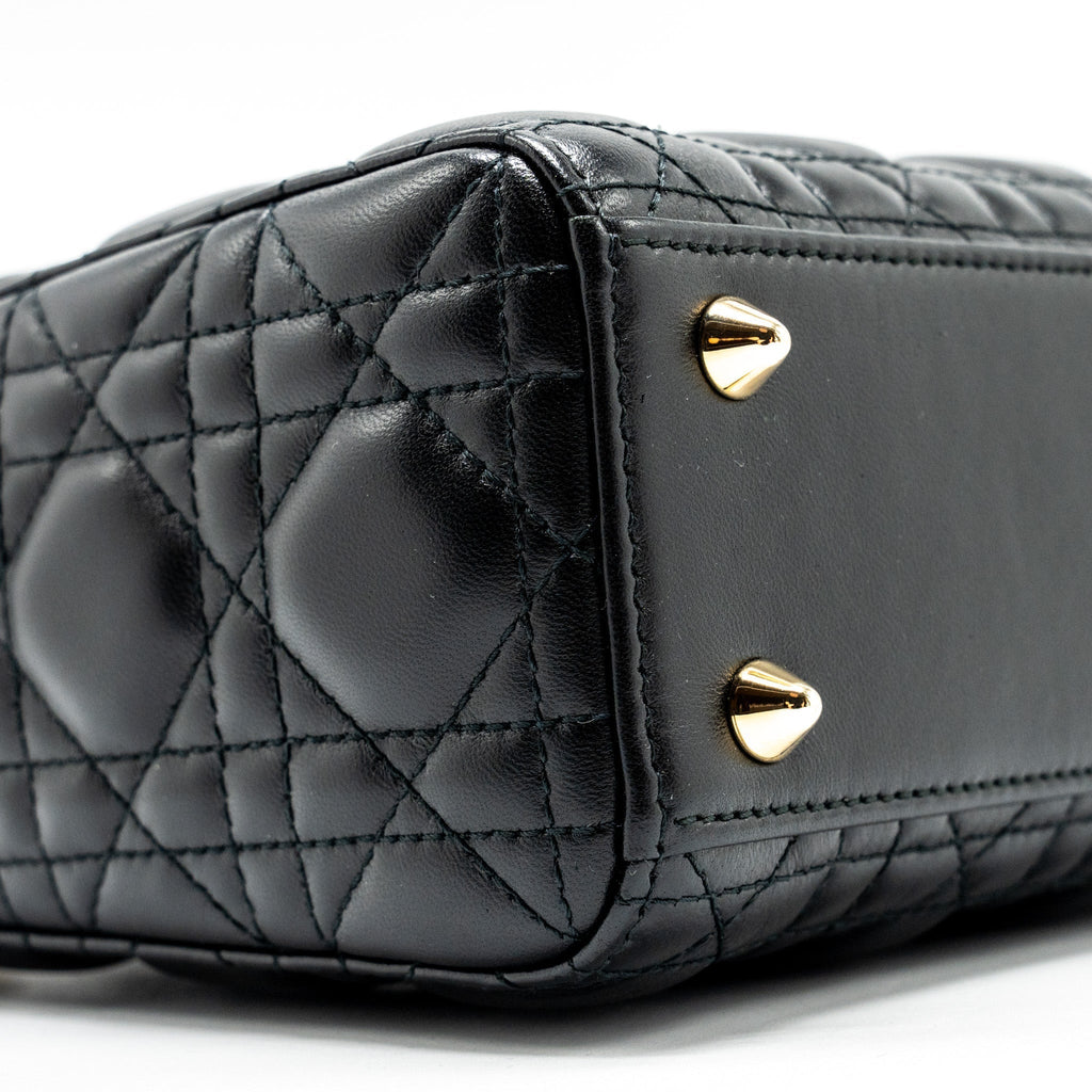 DIOR SMALL MY ABC LADY DIOR BAG LAMBSKIN BLACK LGHW