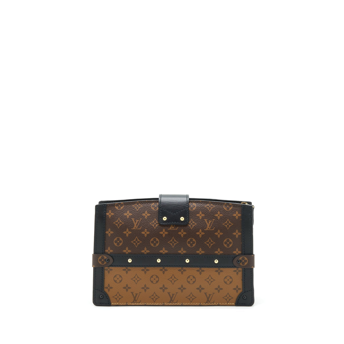 LOUIS VUITTON TRUNK CLUTCH BAG MONOGRAM REVERSE CANVAS YEAR 2019