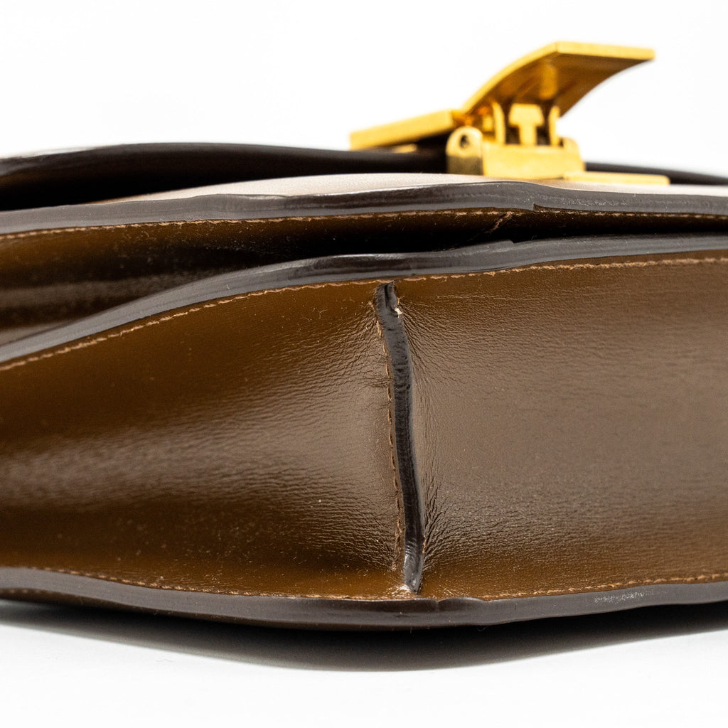 CELINE TEEN CLASSIC BOX BAG CALFSKIN CAMEL GHW