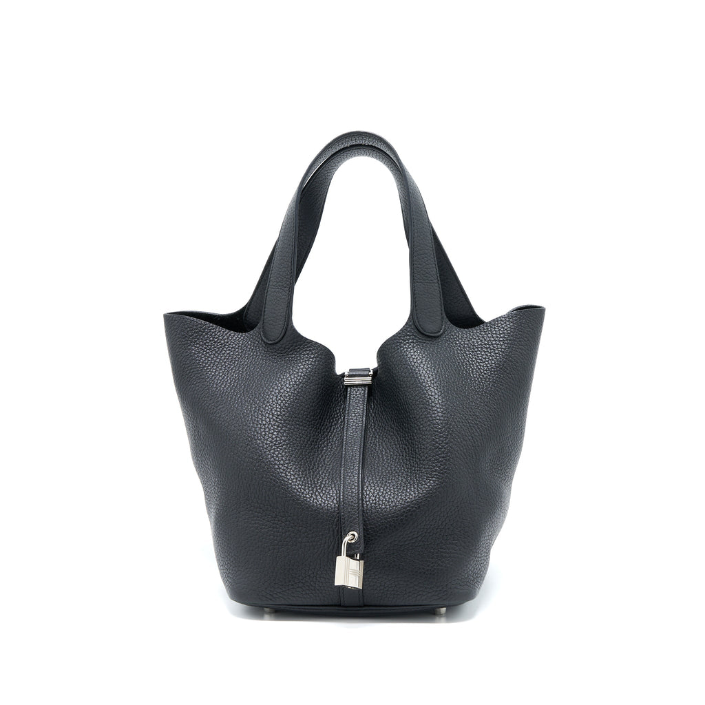Hermes Picotin 22 Lock Bag Clemence Black SHW