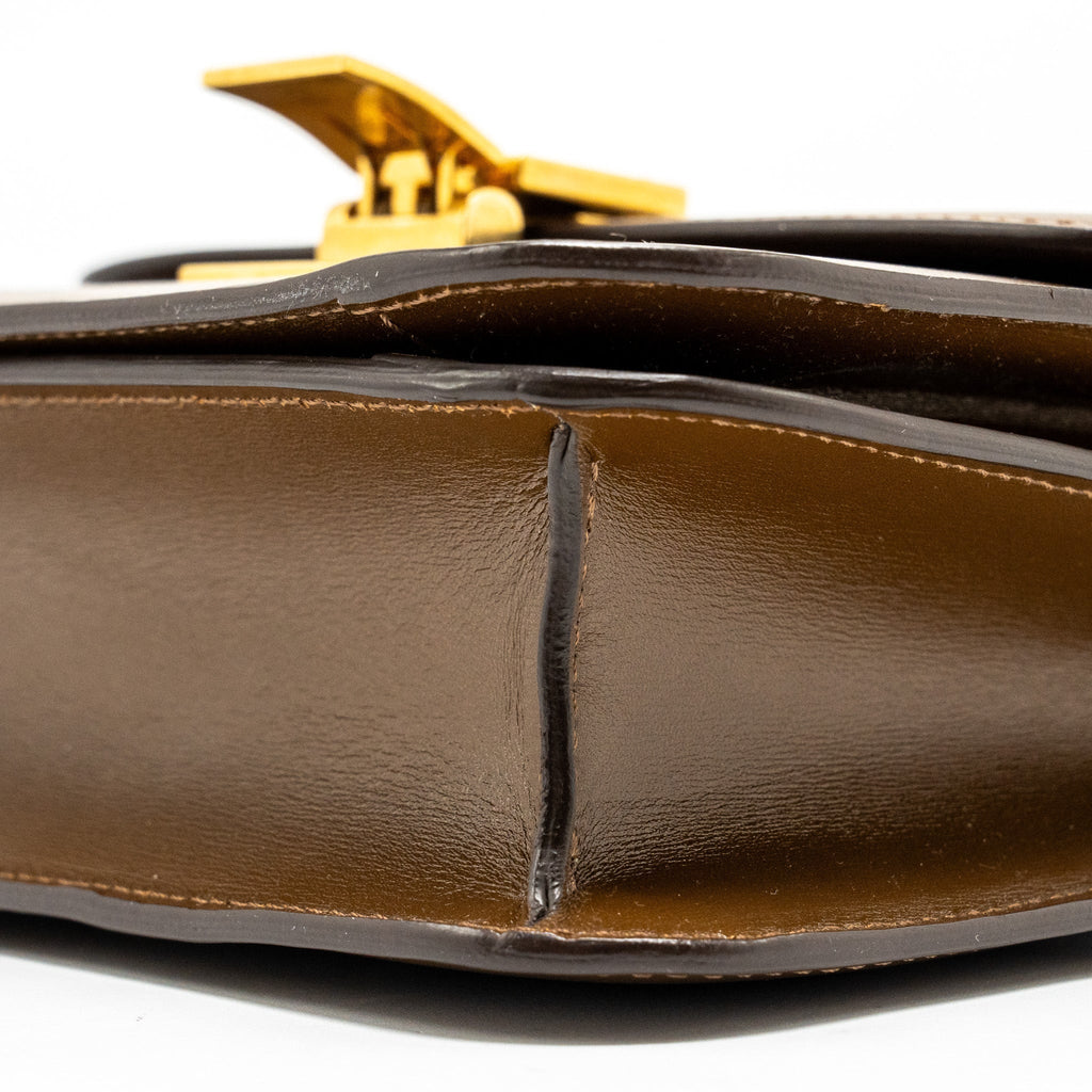 CELINE TEEN CLASSIC BOX BAG CALFSKIN CAMEL GHW