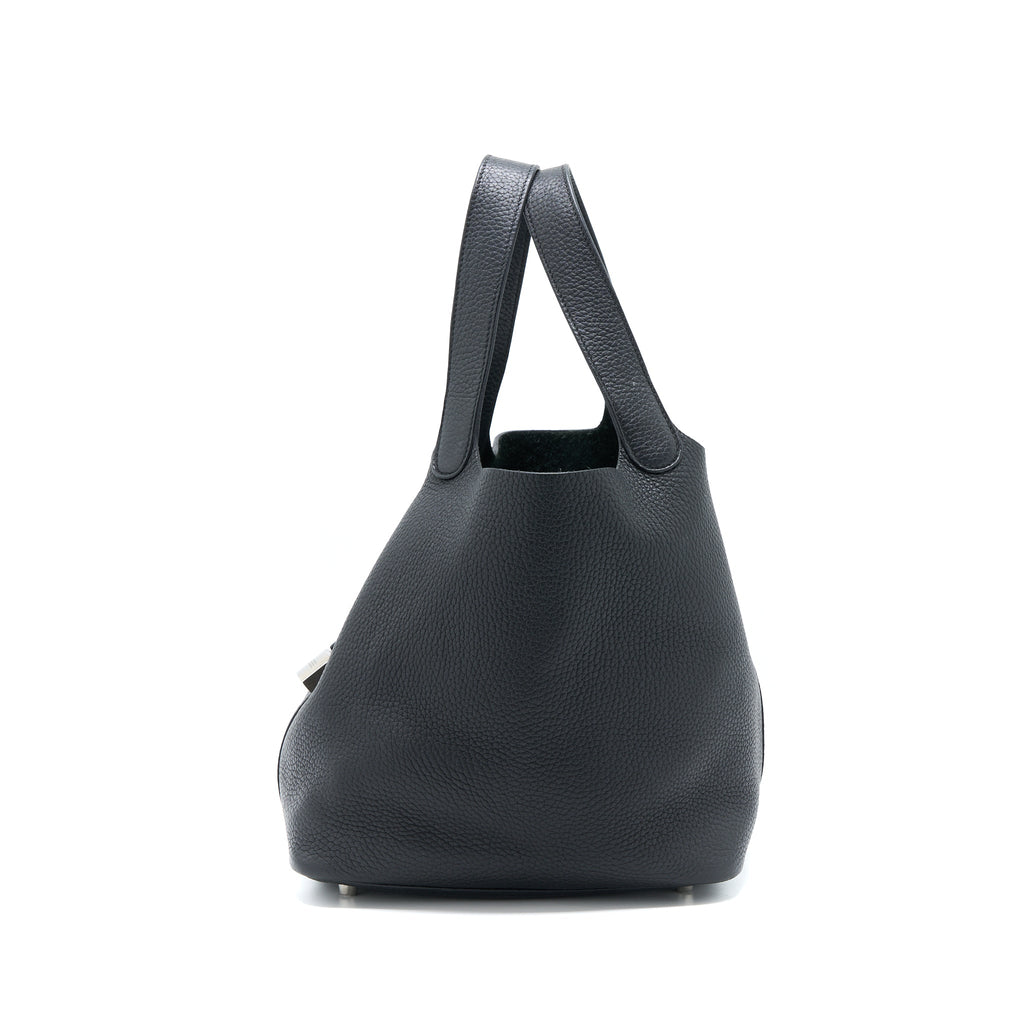 Hermes Picotin 22 Lock Bag Clemence Black SHW