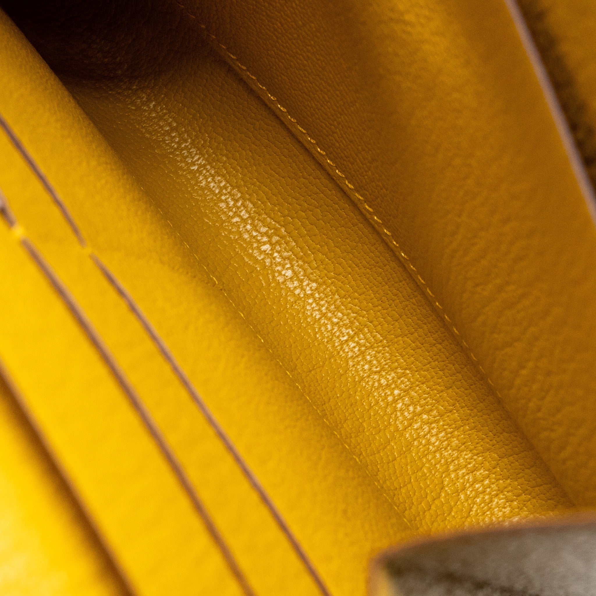 HERMES CLIC 16 WALLET CHEVRE MYSORE JAUNE AMBER SHW