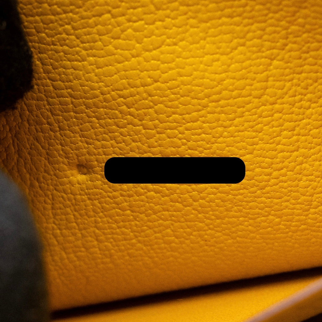 HERMES CLIC 16 WALLET CHEVRE MYSORE JAUNE AMBER SHW