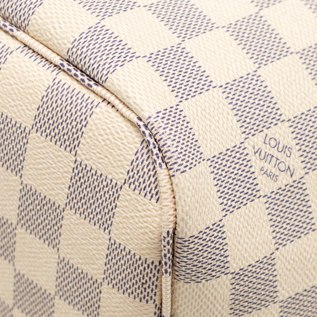LOUIS VUITTON NEVERFULL MM DAMIER AZUR CANVAS GHW