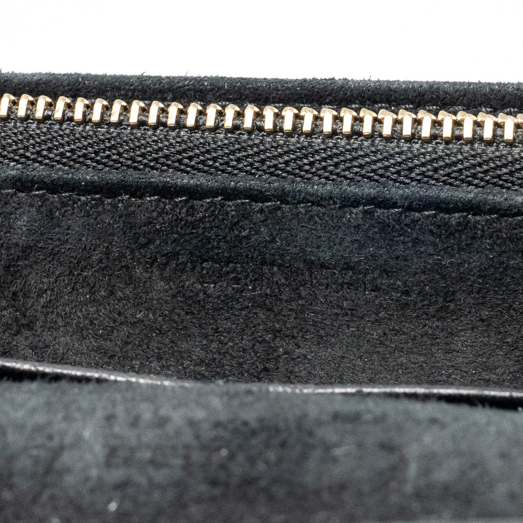 DIOR DIORADDICT WALLET ON CHAIN CANNAGE LEATHER BLACK GHW