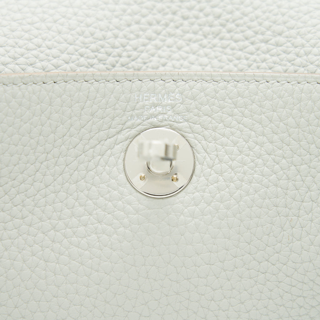 Hermes Mini Lindy 80 Gris Pale SHW