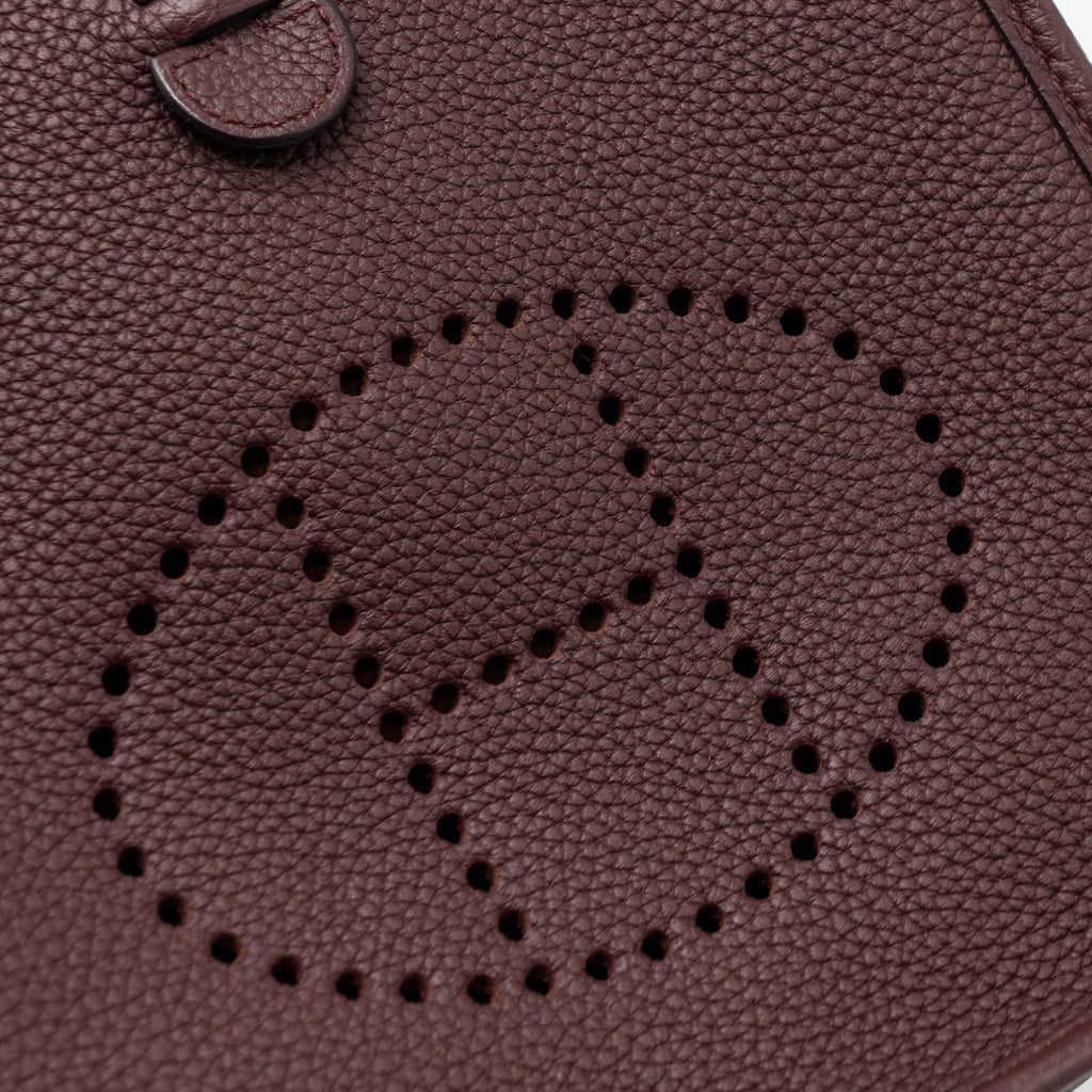 HERMES MINI EVELYN CLEMENCE ROUGE SELLIERE GHW