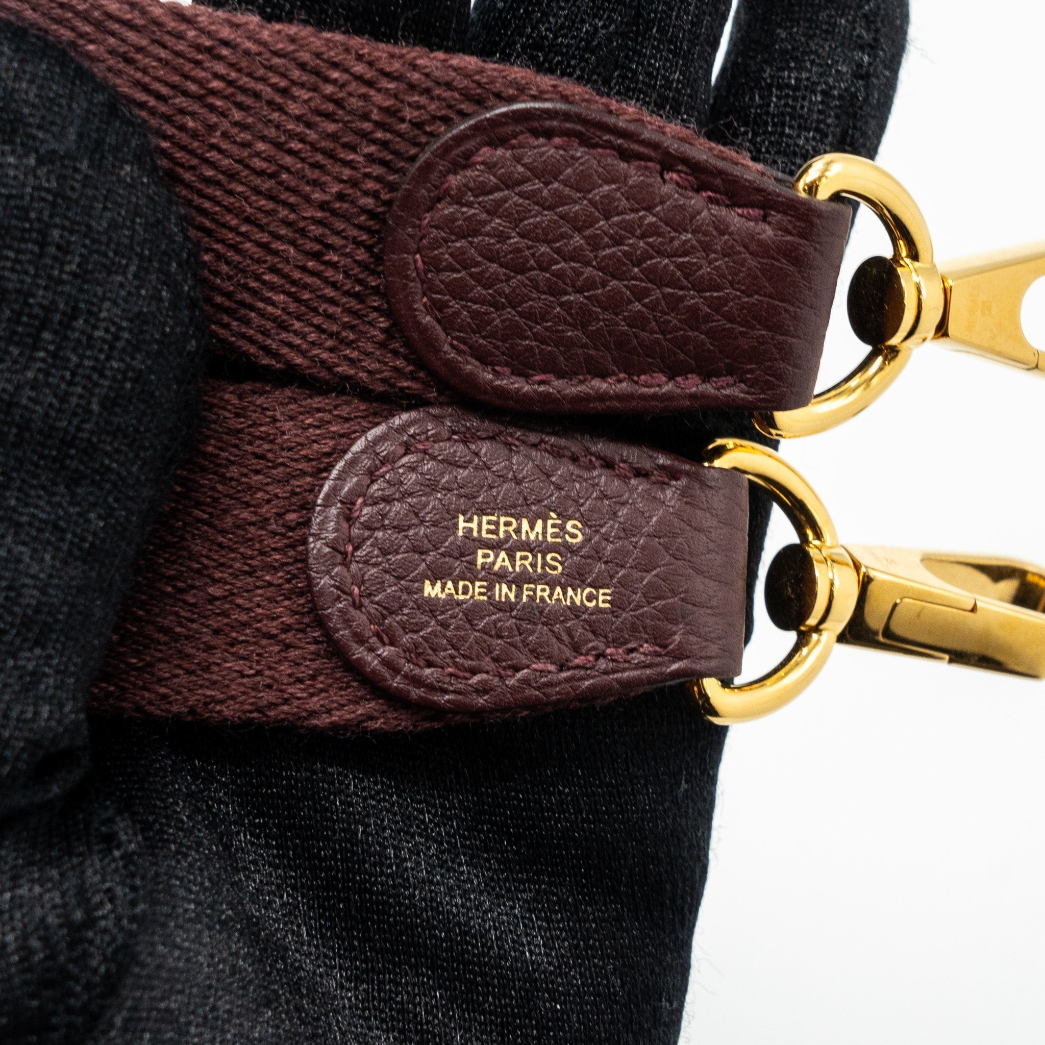 HERMES MINI EVELYN CLEMENCE ROUGE SELLIERE GHW
